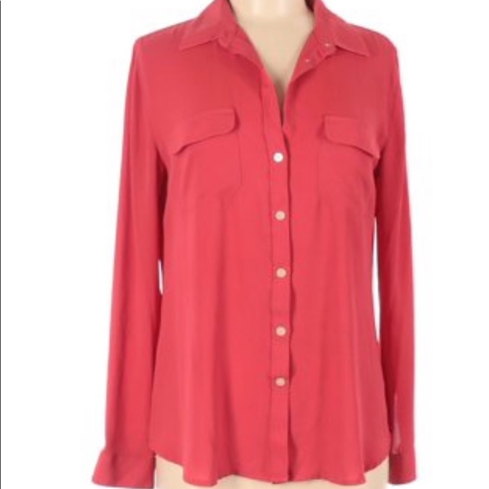 LOFT Blouse - Coral